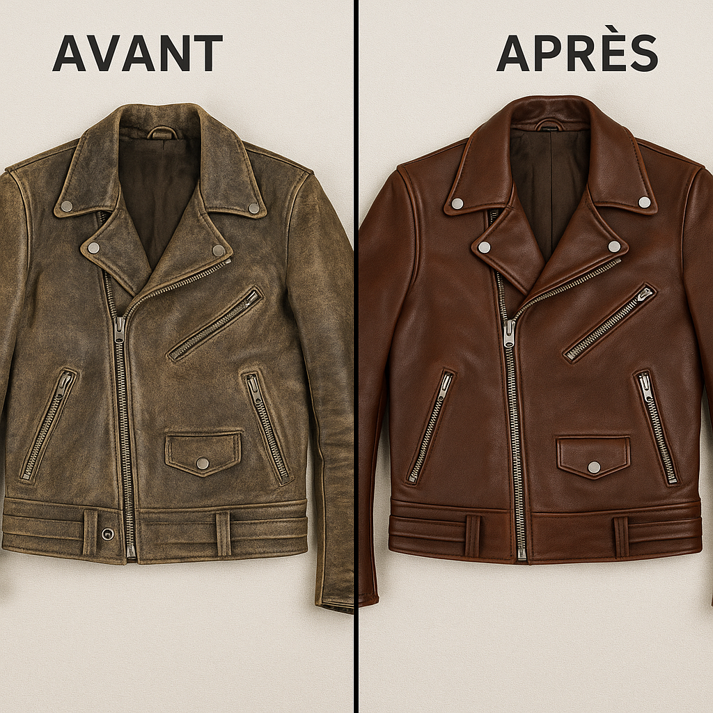 Blouson de motard en cuir