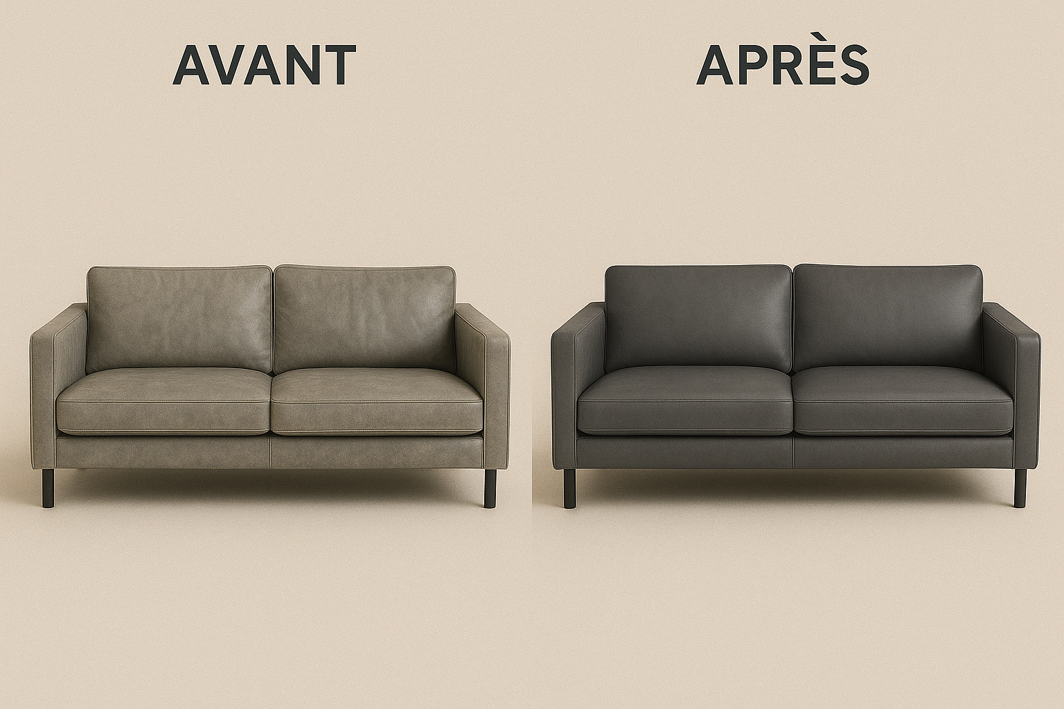 Canapé 2 places en cuir