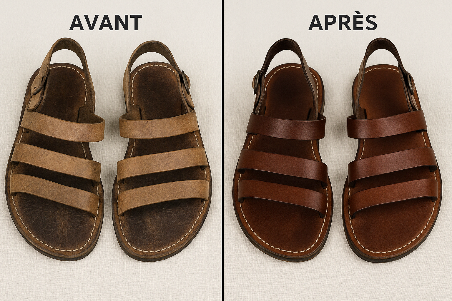 Sandales en cuir